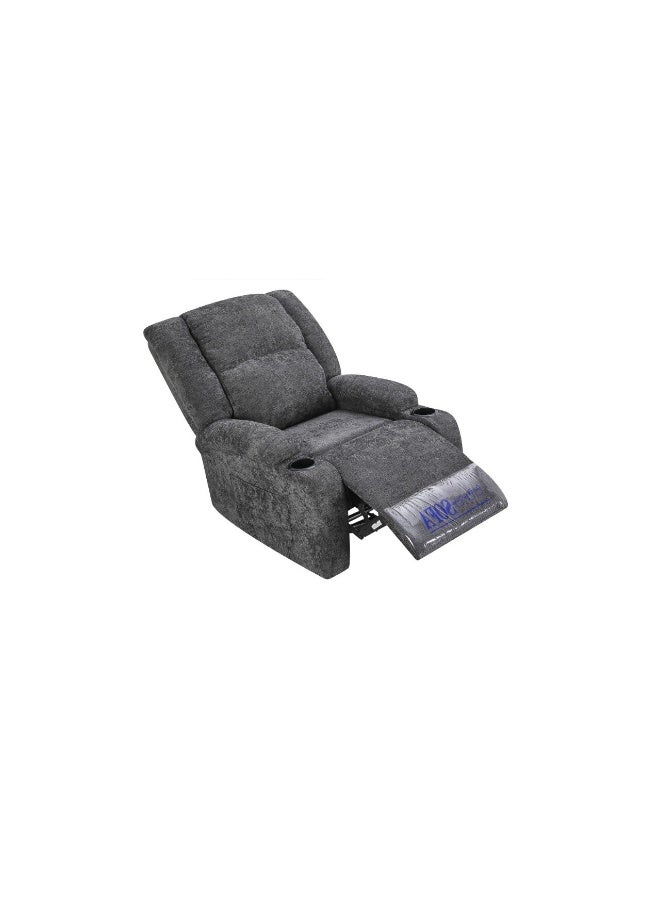 UNIKSAR Ultra-Luxury Recliner Chair with Dual Cup Holders, Side Pockets & 360° Swivel | Premium Ergonomic Reclining Armchair with Adjustable Backrest & Footrest | Soft Fabric Upholstery for Living Room, Office & Home Theater - Image 5